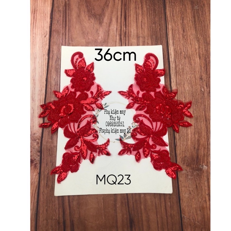 mẫu ren thêu 4 màu xinh xắn 36cm