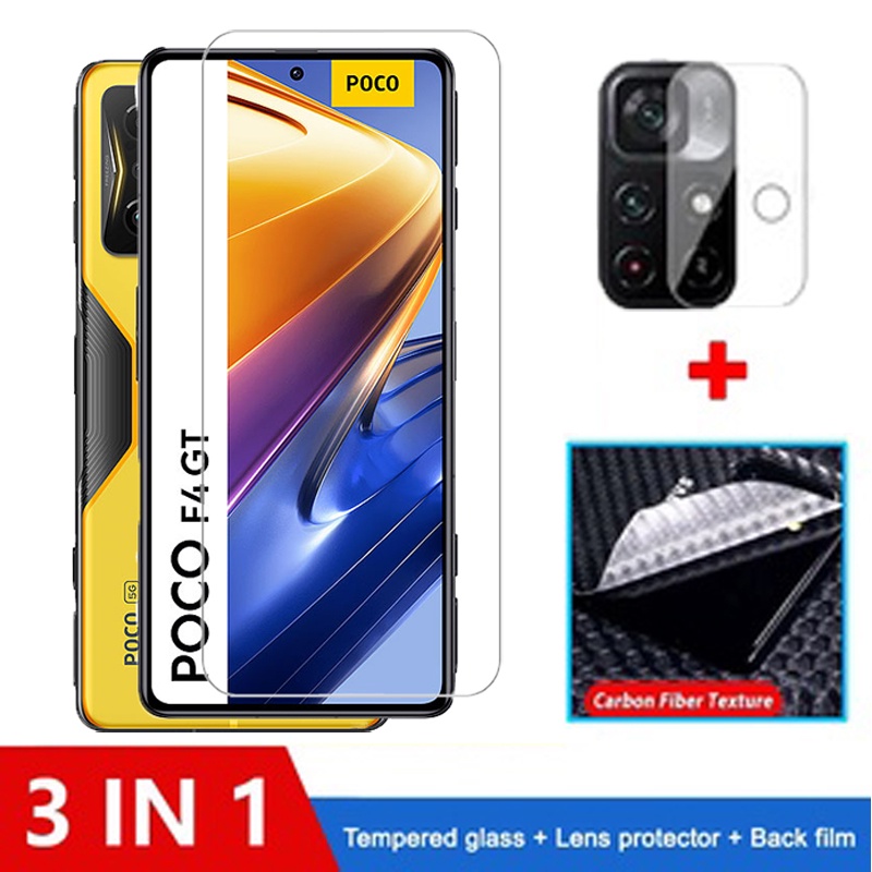 Kính Cường Lực 3 Trong 1 Cho POCO F4 GT POCO F4 X3 GT F3 M3 X3 NFC POCO F2 M4 X3 Pro M4 M3 X4 Pro 5G