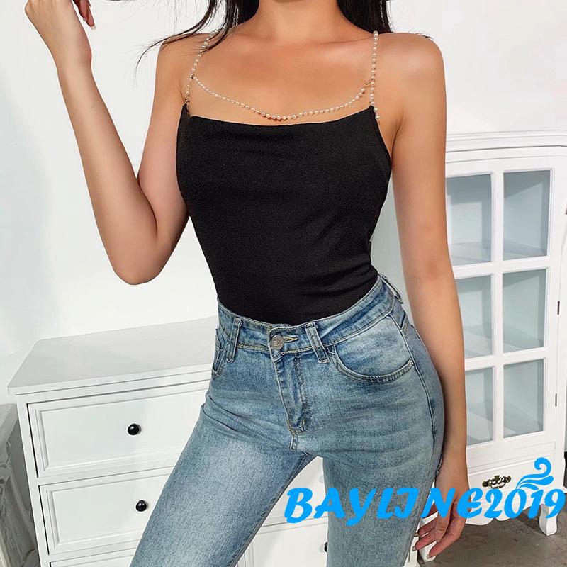  Áo lửng hai dây đính ngọc trai quyến rũ cho nữ | BigBuy360 - bigbuy360.vn