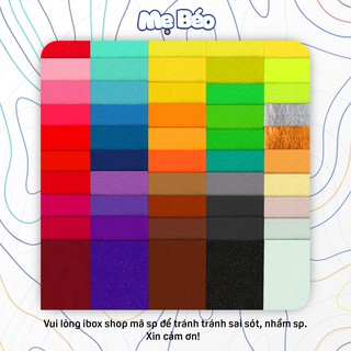 Vải dạ nỉ màu cứng - Felt