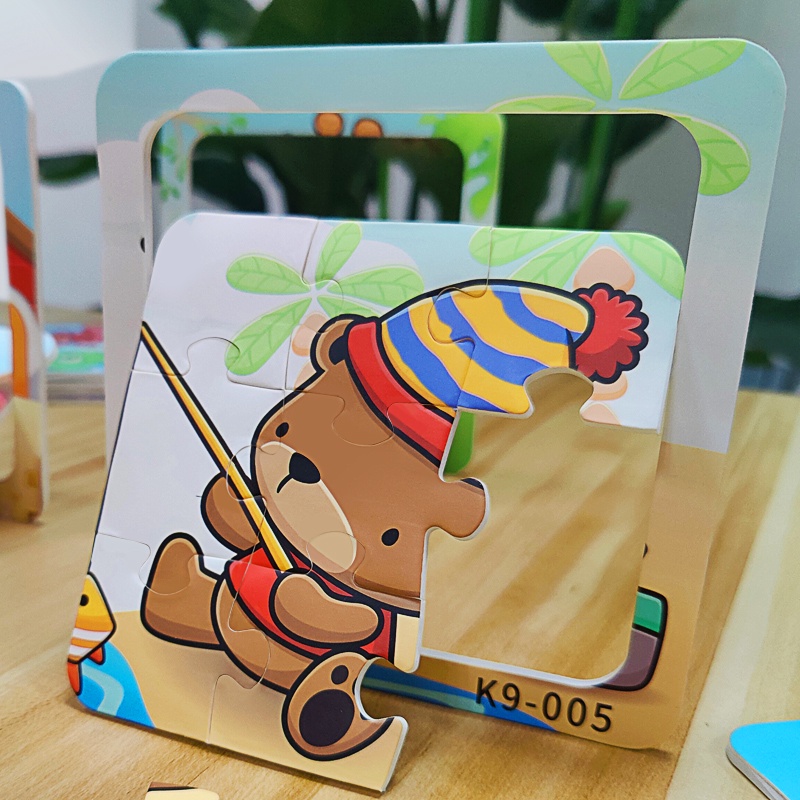 Bộ 9 Miếng Xếp Hình Động Vật Hoạt Hình Dễ Thương Cho Bé K9-001