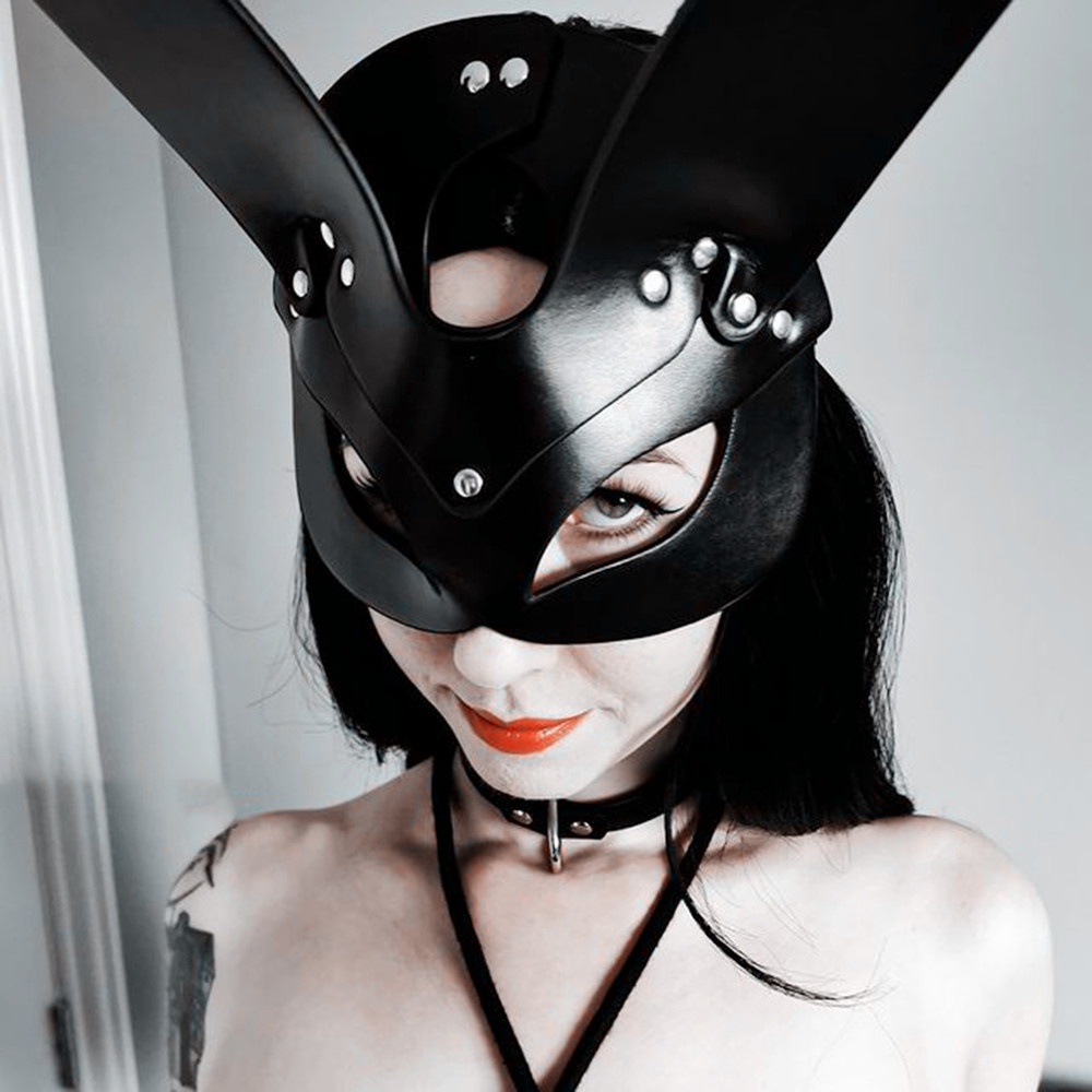 Mặt Nạ Hóa Trang Mèo Gợi Cảm Bằng Da