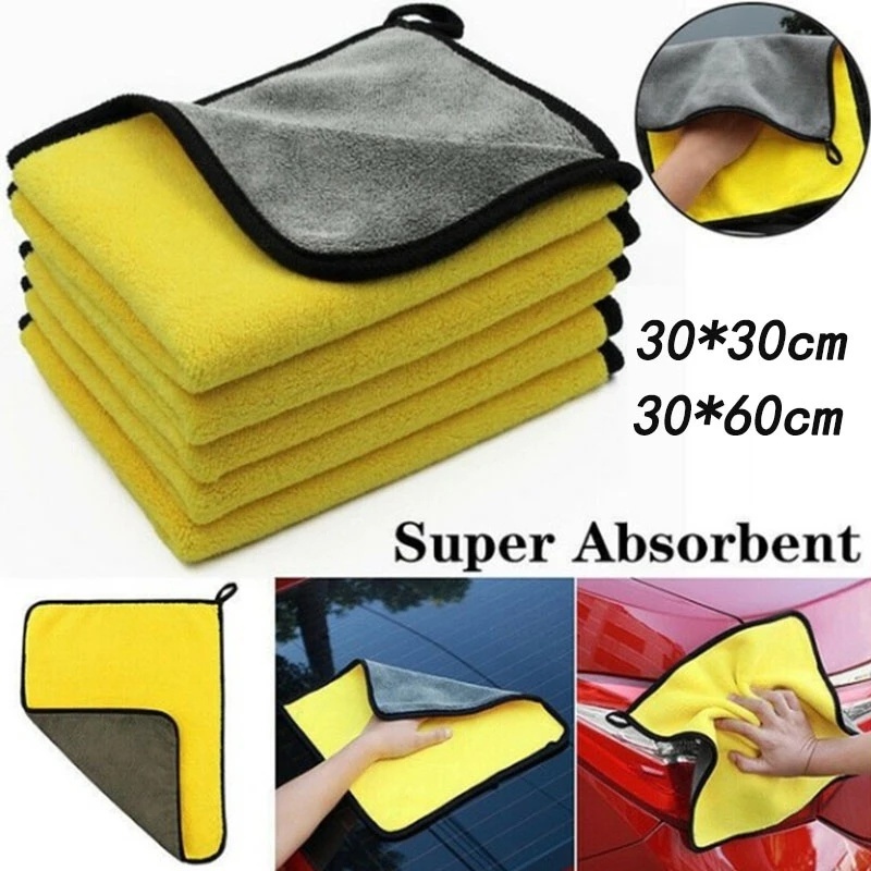 Khăn Lau Đánh Bóng Sợi Nhỏ Hai Mặt Siêu Mềm 30 * 30 / 30 * 40 / 30 * 60Cm