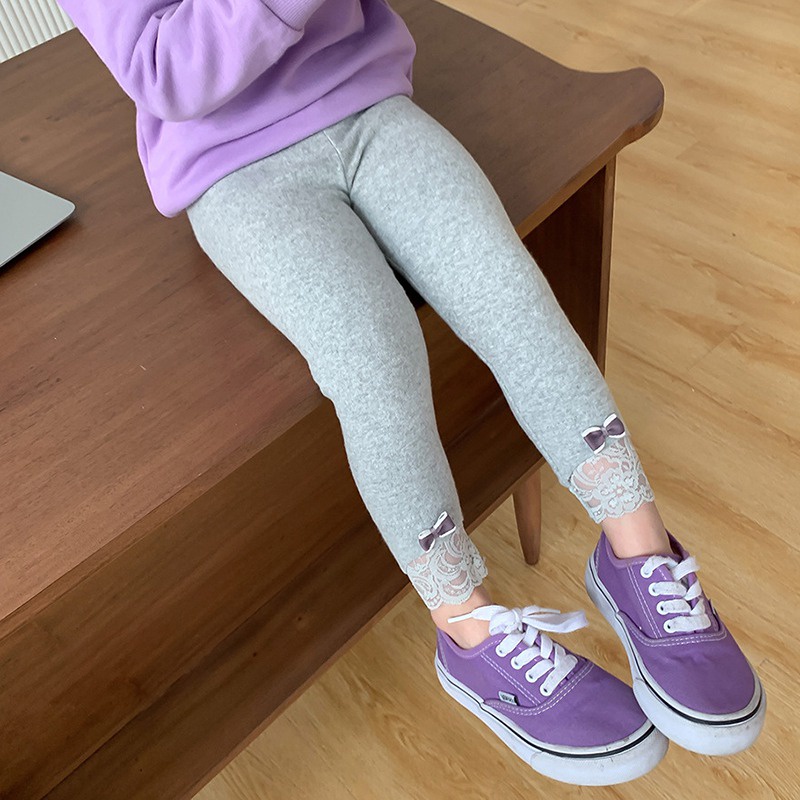 Quần Legging Lưng Thun Co Dãn Phong Cách Hàn Quốc Cho Bé Gái