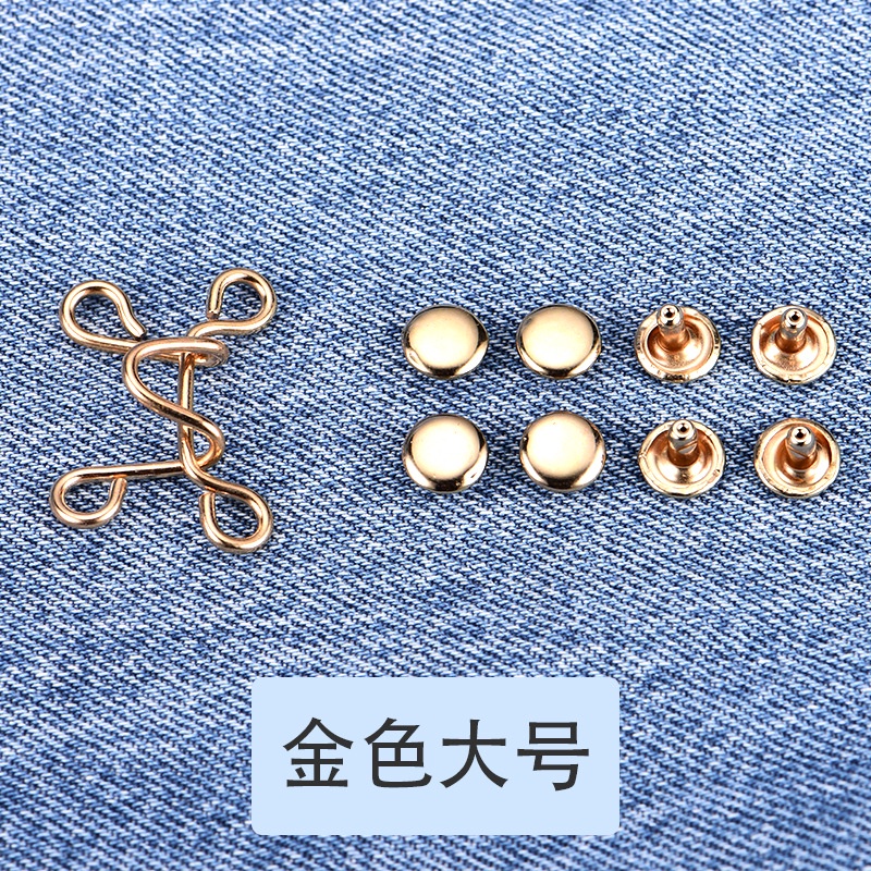 (Buy Three get one) Nút Quần Jean Có Khóa Kim Loại Có Thể Điều Chỉnh Thắt Lưng Quần Jean Nút Điều Chỉnh Kích Thước Thắt Lưng Quần