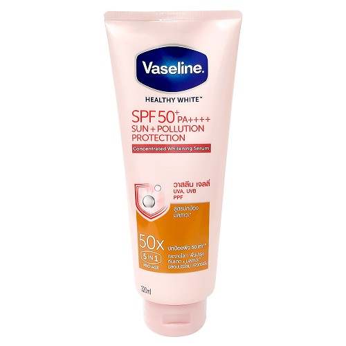 Sữa dưỡng thể  trắng da,chống nắng Vaseline healthy white 50x SPF 50+ Thái Lan 320ml