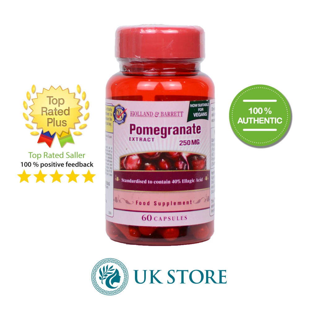 Holland & Barrett - Viên uống lựu đỏ Pomegranate 250mg 60 viên ( hộp) | BigBuy360 - bigbuy360.vn