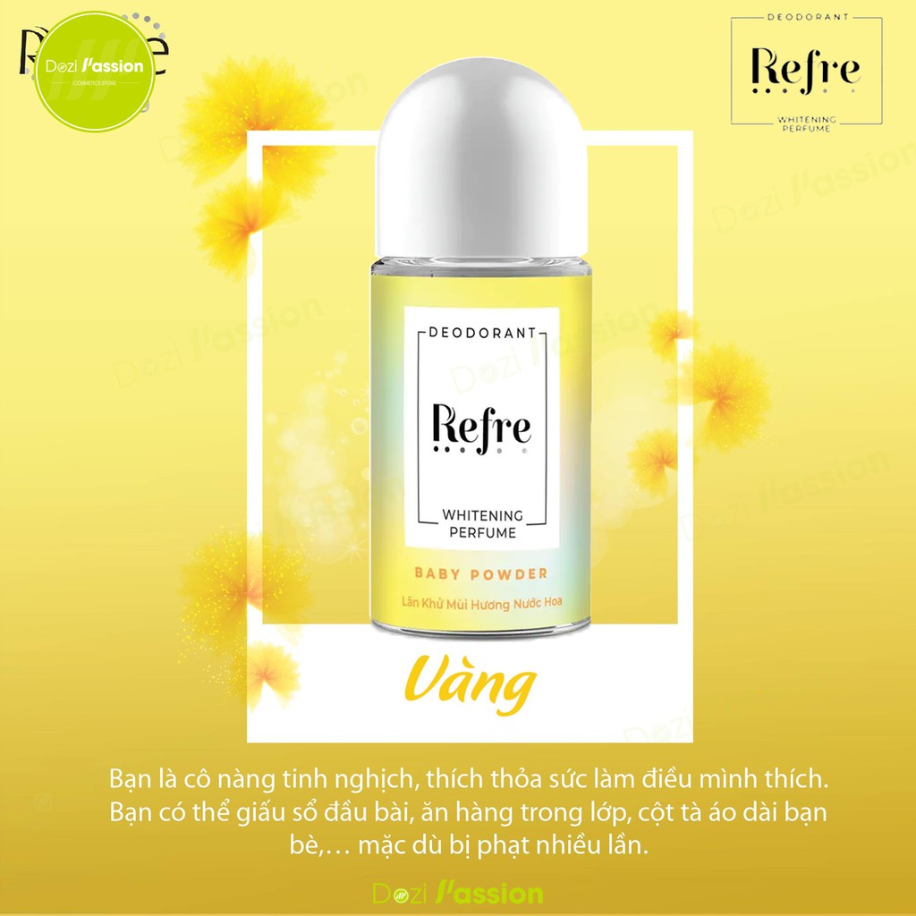 Lăn Khử Mùi Refre Dưỡng Trắng Hương Nước Hoa - Refre Whitening (40ml)