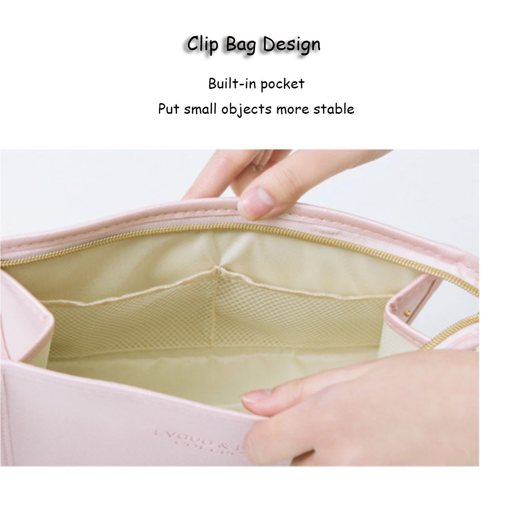 [Hàng mới về] Túi đựng mỹ phẩm/ đồ dùng vệ sinh chất liệu da PU chống nước 3 kiểu dáng sức chứa lớn tiện dụng