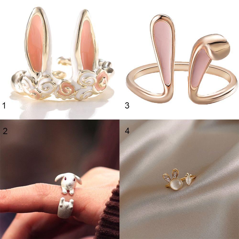Nhẫn Hở Hình Thỏ Thông Có Thể Điều Chỉnh Kích Cỡ Cho Nữ