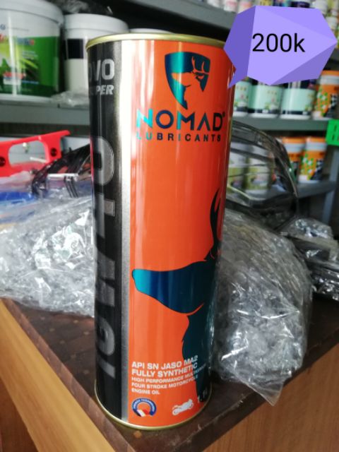 NHỚT TỔNG HỢP TOÀN PHẦN NOMAD 1.1L & 1.3L API SN- JASO MA2 10W40