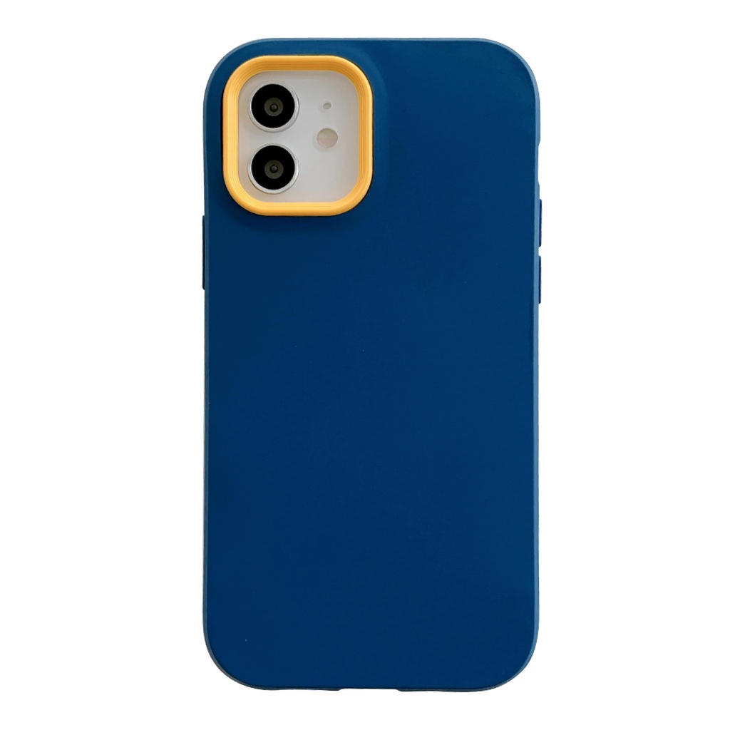 Ốp Điện Thoại Silicon Màu Trơn Chống Sốc 3 Trong 1 Cho iPhone 14 / 13 / 12 / 11 / X / 8 / 7P