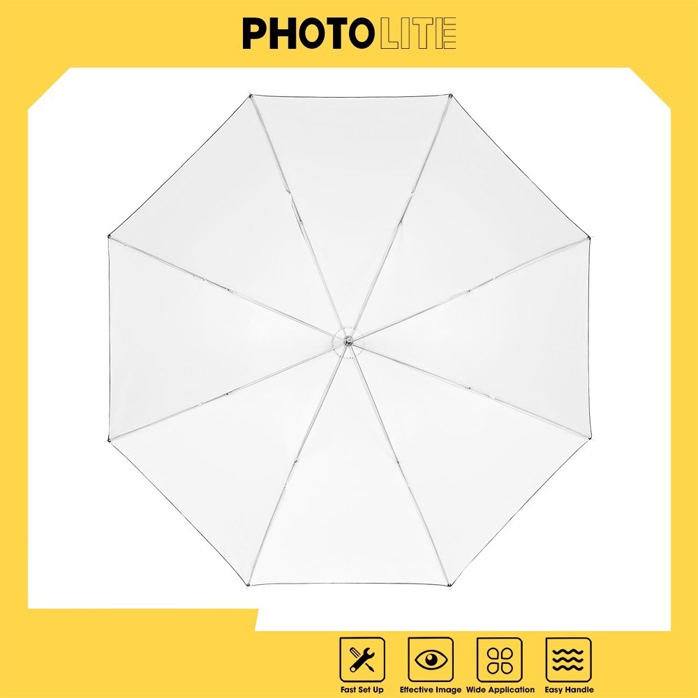 Umbrella ô tản sáng trắng 110 cm Photolite PA156 làm mềm ánh sáng chụp ảnh đèn Flash/Led