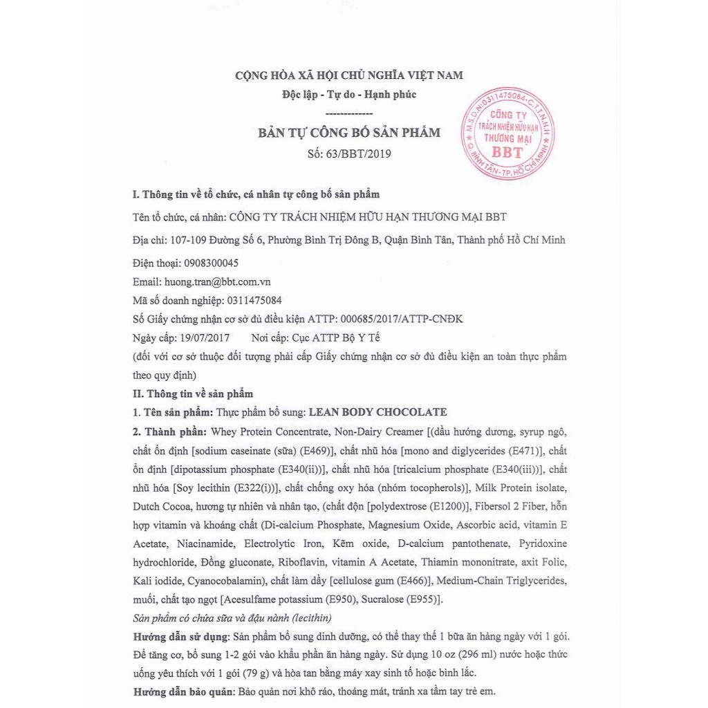 Labrada Lean Body Gói, Sữa Thay Thế Bữa Ăn, 40g Protein, 8G Chất Béo Tốt & Chất Xơ, 21 Vitamin Khoáng Chất