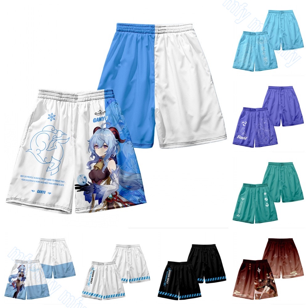 Quần Short Hóa Trang Genshin Impact GANYU HUTAO Size Lớn Cho Nam