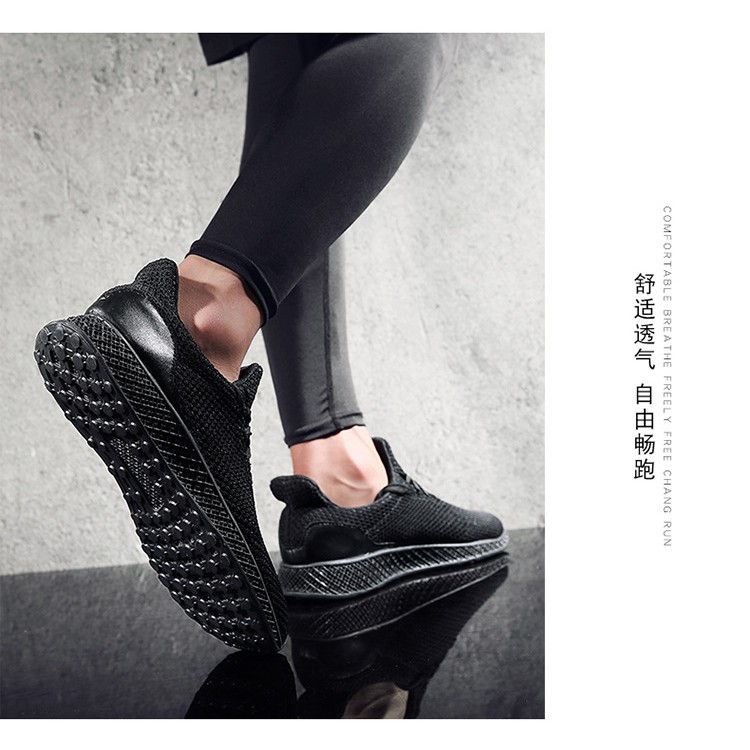 Sneakers nam | Giày thể thao nam - Vải lưới công nghệ dệt kim tạo hình 3D - 3 màu đen, ghi, đỏ - Mã SP: K17
