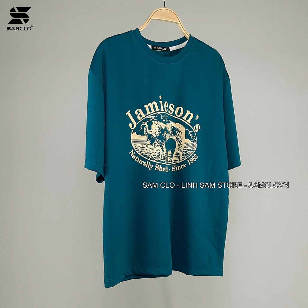 Áo thun tay lỡ nữ SAM CLO freesize phông form rộng dáng Unisex - mặc cặp, nhóm, lớp in chữ JAMIESON'S