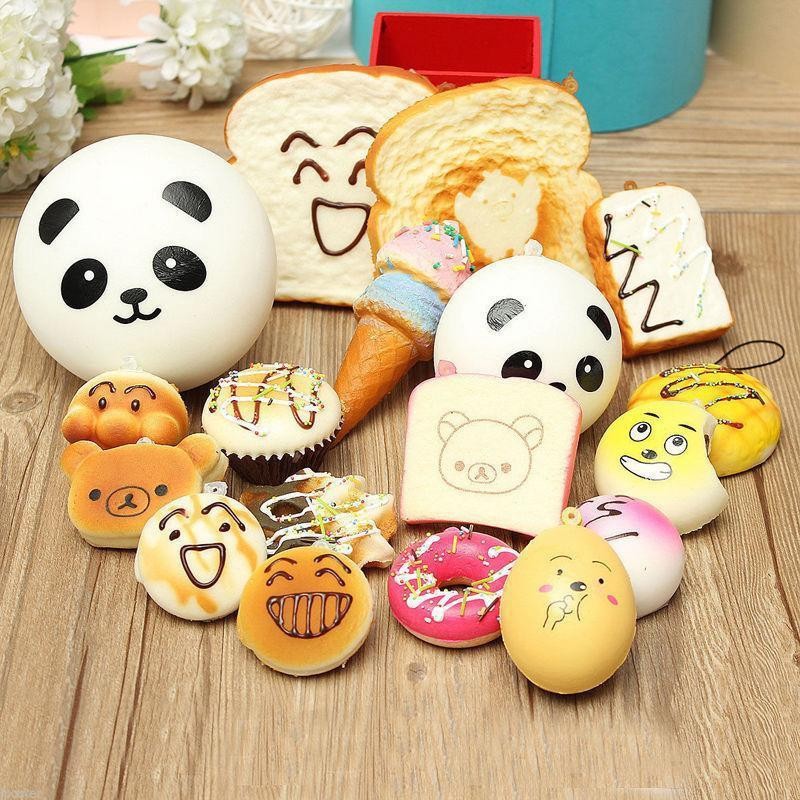 Set 30/20/10 Squishy đồ chơi nắn bóp đàn hồi chậm hình bánh