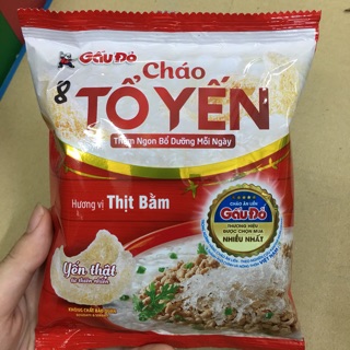 Thùng cháo tổ yến Gấu Đỏ vị Gà/ thịt bằm  50gr*30 gói