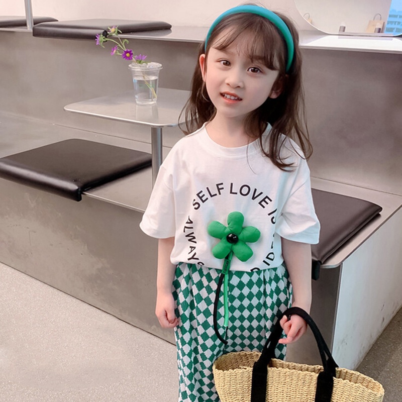 Set Quần Dài Và Áo Thun Chống Muỗi Thời Trang Mùa Hè Kích Thước 2022 Dành Cho Bé Gái