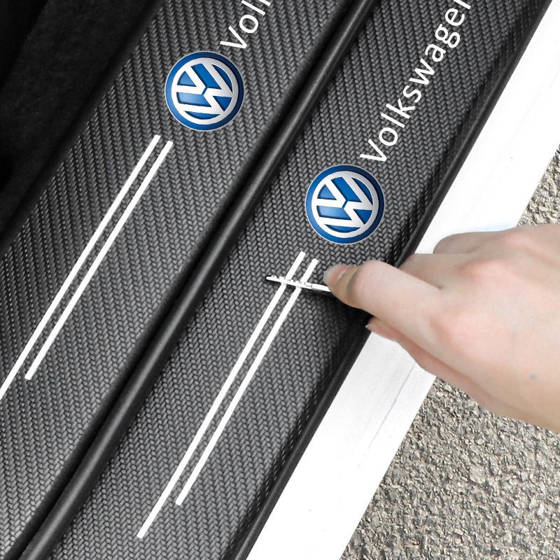 Sticker Sợi Carbon Dán Bảo Vệ Bàn Đạp Xe Hơi Chống Trầy Xước