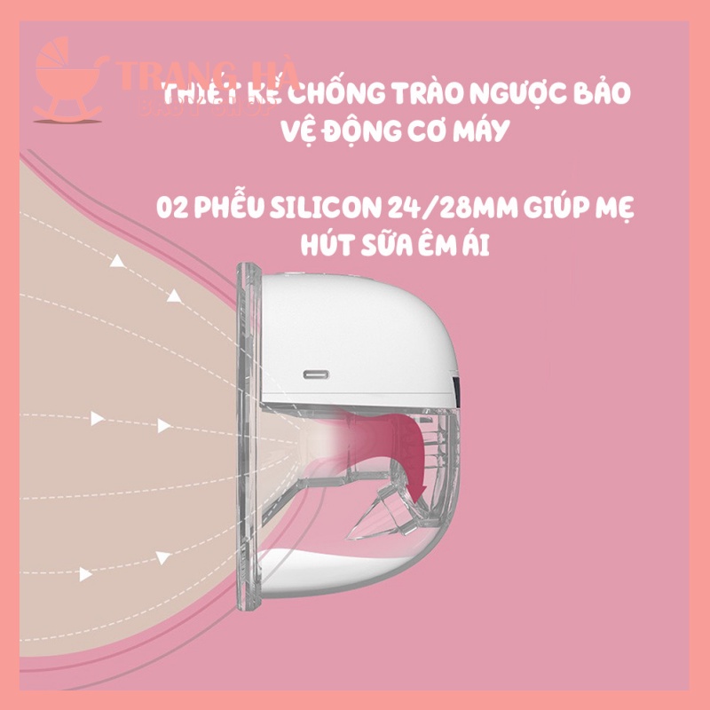 ⚡BH 12 THÁNG⚡ Máy Hút Sữa Không Dây Youha Gen 2 Thế Hệ Mới Có Pin Tích Điện Và Phễu Silicon Mềm Mại