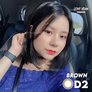 KÍNH ÁP TRÒNG D2 BROWN ( NÂU TRẦN SIÊU TỰ NHIÊN)