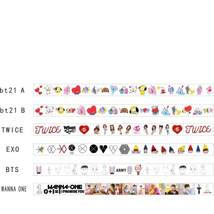 Băng dính BTS BT21 EXO TWICE WANNA ONE - ẢNH THẬT SẴN HÀNG