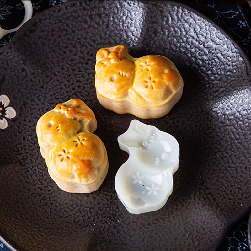 Khuôn Làm Bánh Trung Thu / Mặt Trăng / Bánh Trung Thu 2 Ngăn 50g