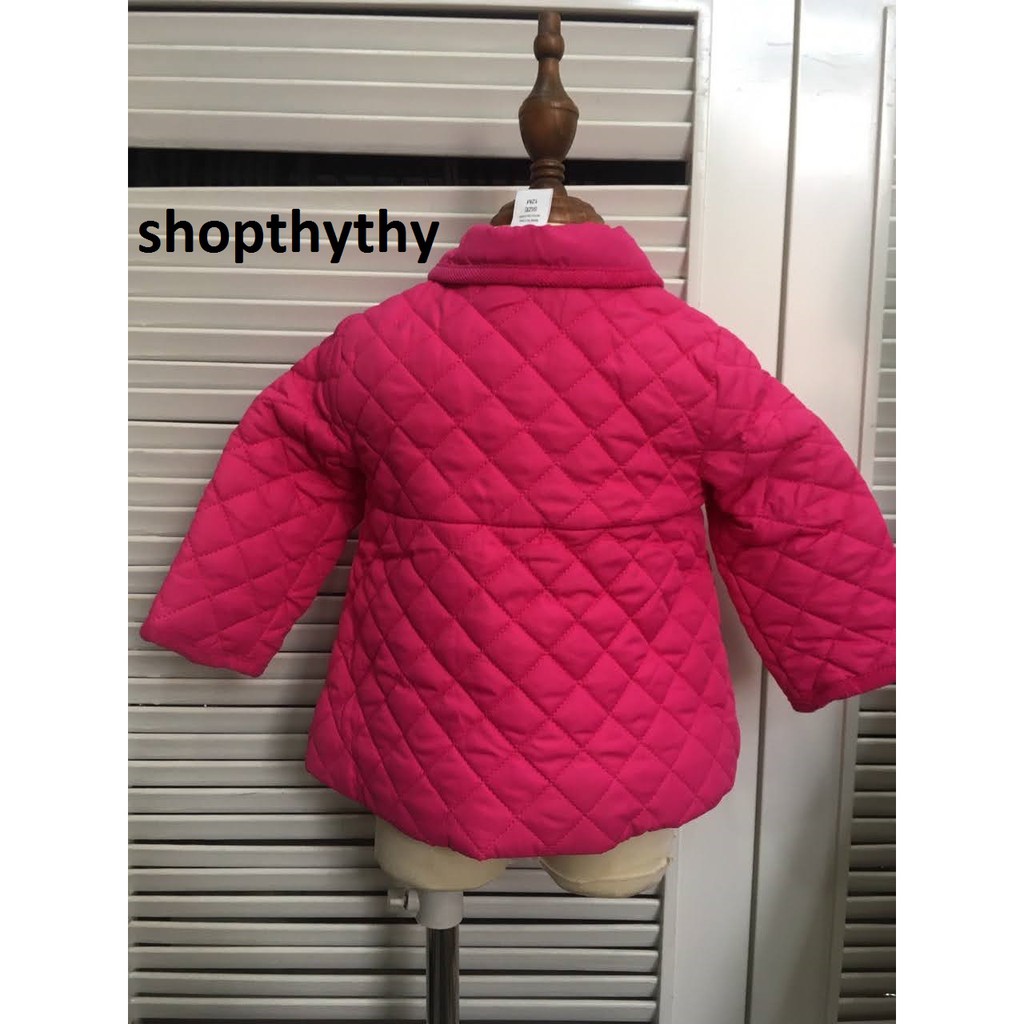 Áo khoác trần bông màu hồng cánh sen dành cho bé gái Little