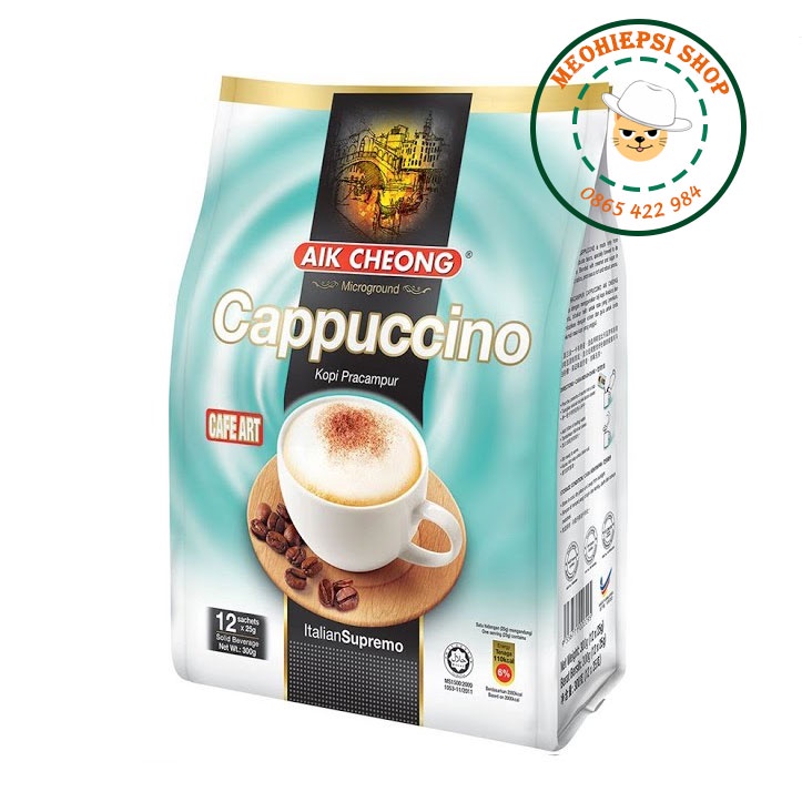 Cafe Capuchino Malaysia Gói Hòa Tan Aik Cheong - 1 gói nhỏ( 25g)