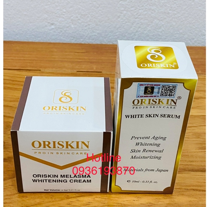 ✅ Bộ Kem Nám Tàn Nhang, Dưỡng Trắng, Mờ Thâm, Gồm Kem Oriskin Melasma Whitening Cream Và Serum Oriskin White Skin Serum