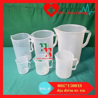 Ca đong nhựa cao cấp có vạch chia định lượng, các cỡ 250ml, 500ml, 1000ml, 2000ml, 3000ml, 5000ml