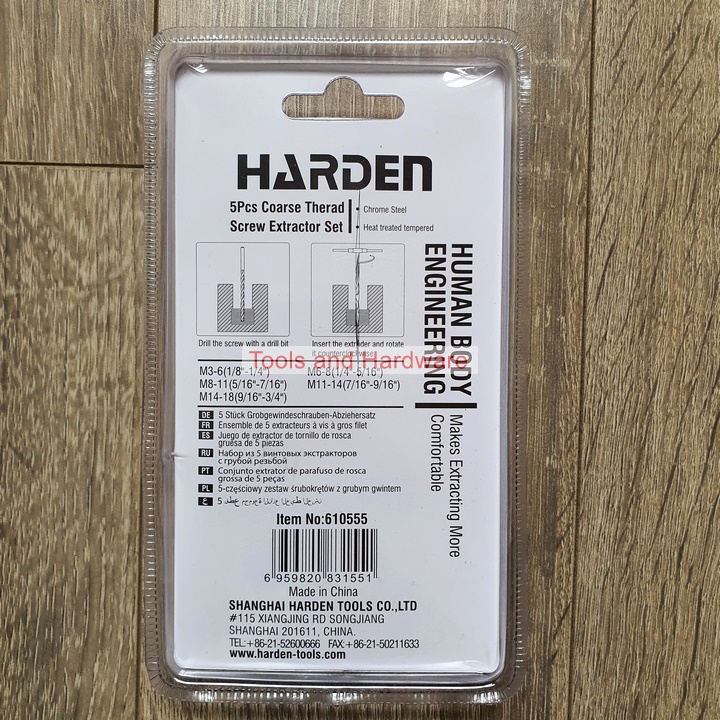 [Ảnh thật] [Chính hãng] Bộ tháo bu lông ốc vít gãy hãng Harden, Bảo hành 12 tháng