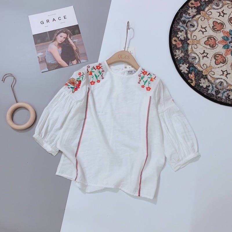 ÁO THÊU HOA SIÊU XINH | BigBuy360 - bigbuy360.vn