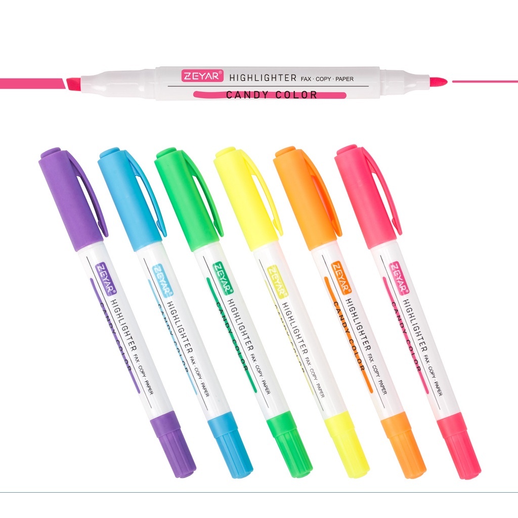 Bút dạ quang 6 màu dễ thương độc đáo