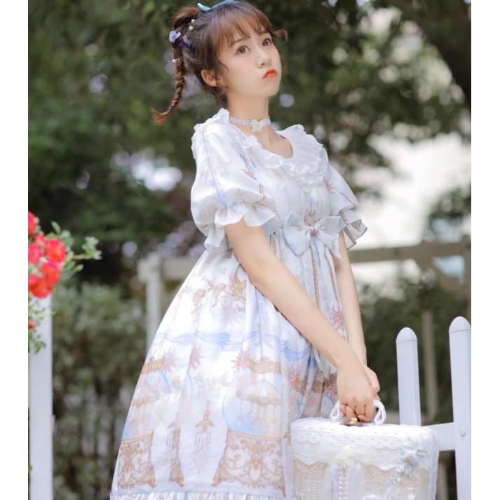 Đầm lolita tay dài thời trang thu đông xinh xắn cho n