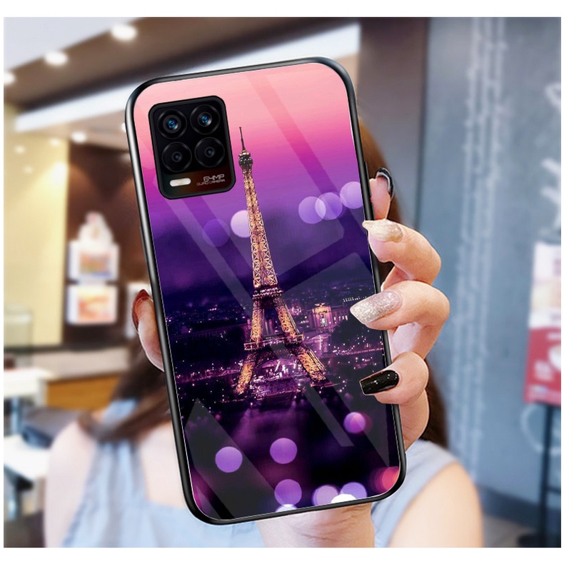 Ốp Lưng REALME 8, REALME 8 PRO mặt kính cường lực cao cấp
