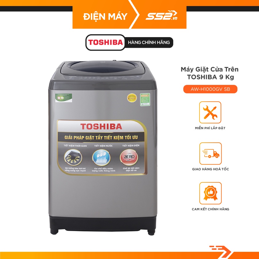 Máy Giặt Cửa Trên Toshiba 9 Kg AW-H1000GV SB - Bảo Hành Chính Hãng