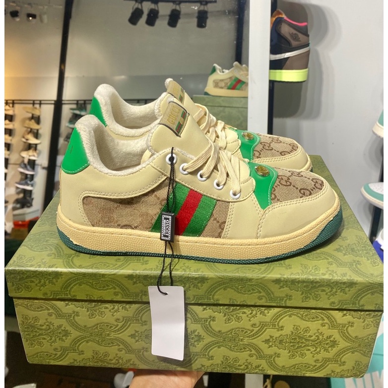 Giày Gucci Sơn Tùng, Giày Nam Nữ, Full Size, Box Xanh Rời + Túi Xách Gucci + Giấy + Thiệp