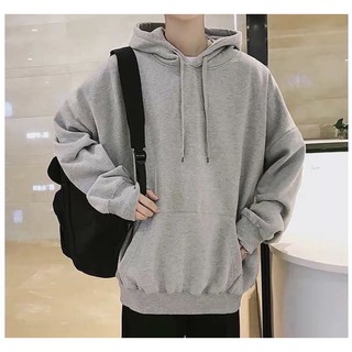 Hoodie basic xám nhạt