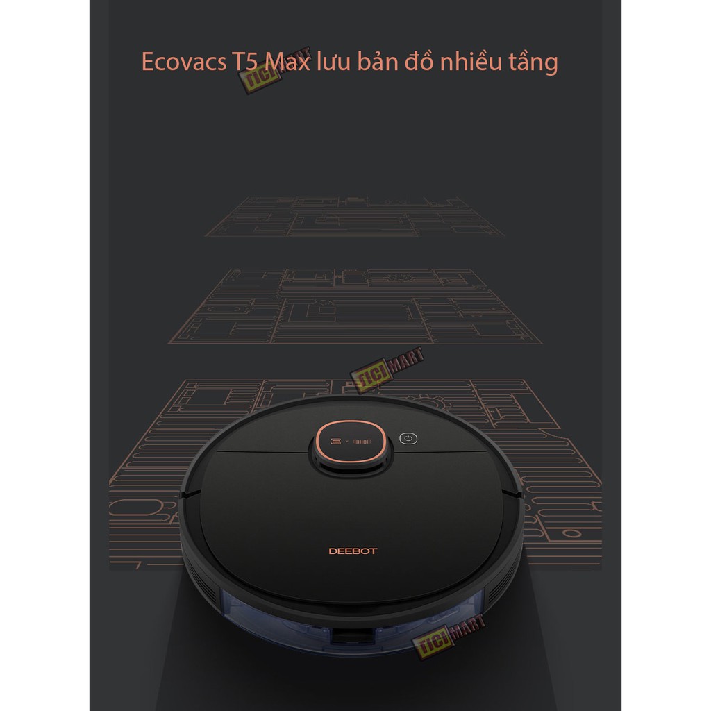 Robot hút bụi lau nhà Ecovacs Deebot T5 Max 2021 (DX 65) chính hãng Fullbox giá rẻ nhất