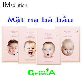 Mặt nạ bà bầu JM Solution Mama and Baby đủ 4 dòng dưỡng ẩm, dưỡng trắng, làm sạch, săn chắc da [CHÍNH HÃNG]