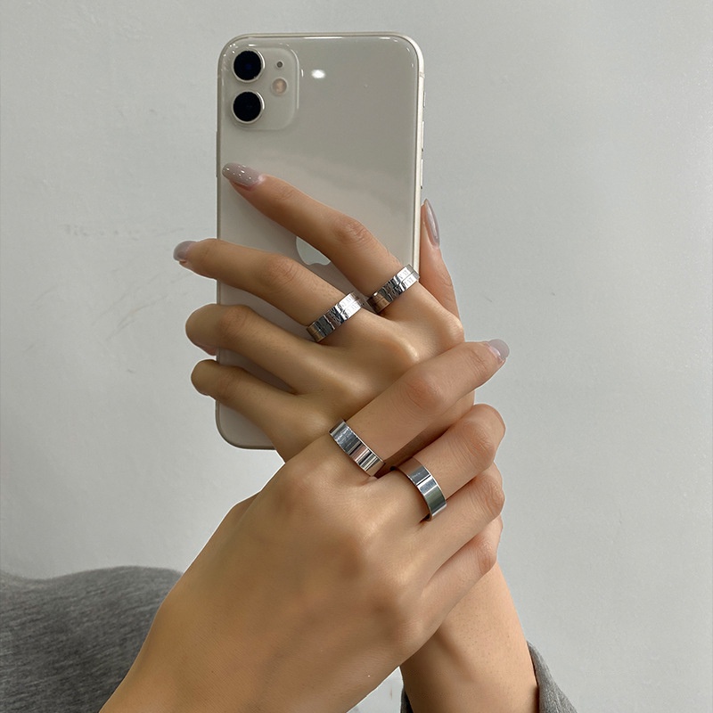 Nhẫn Nam Nữ Thép Không Gỉ Dáng Trơn Basic Nhiều Size R56