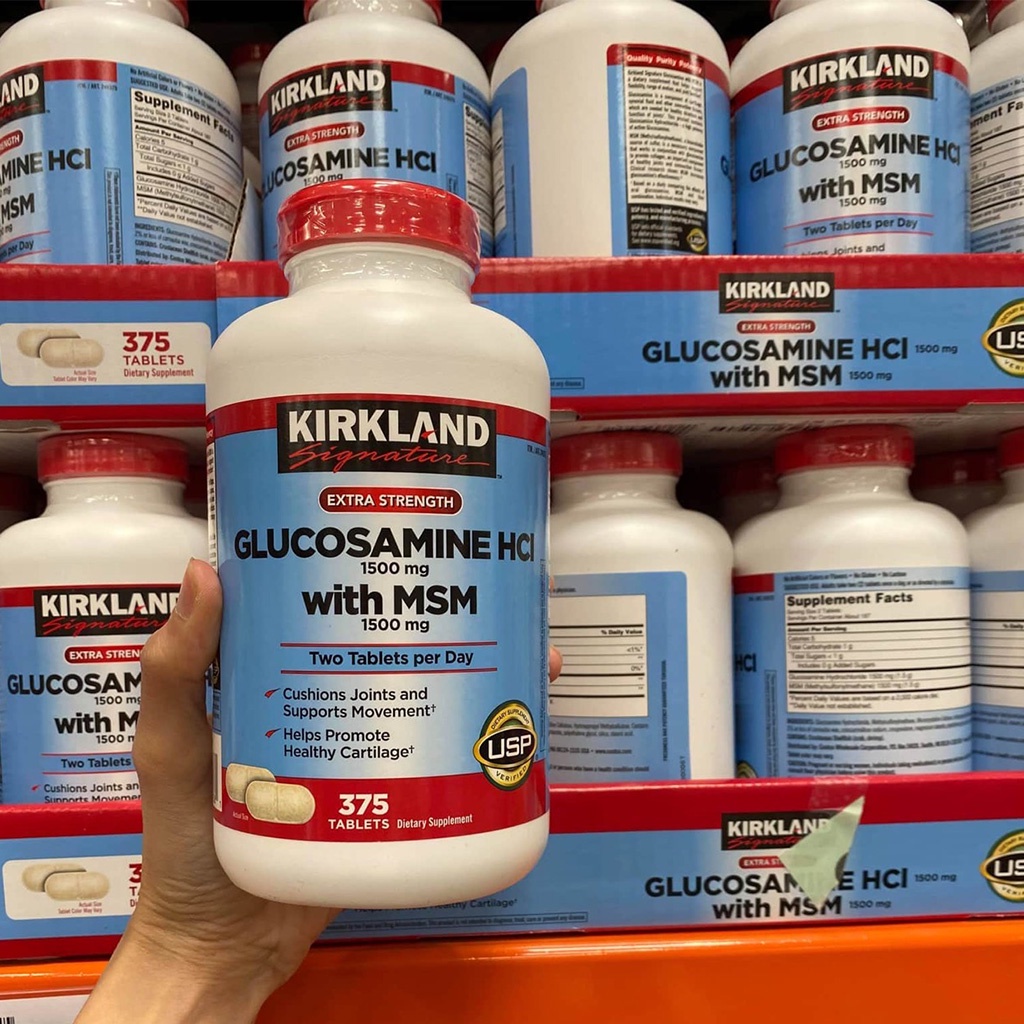 Viên Uống Bổ Khớp Kirkland Glucosamine Hcl Msm 1500mg 375 Viên