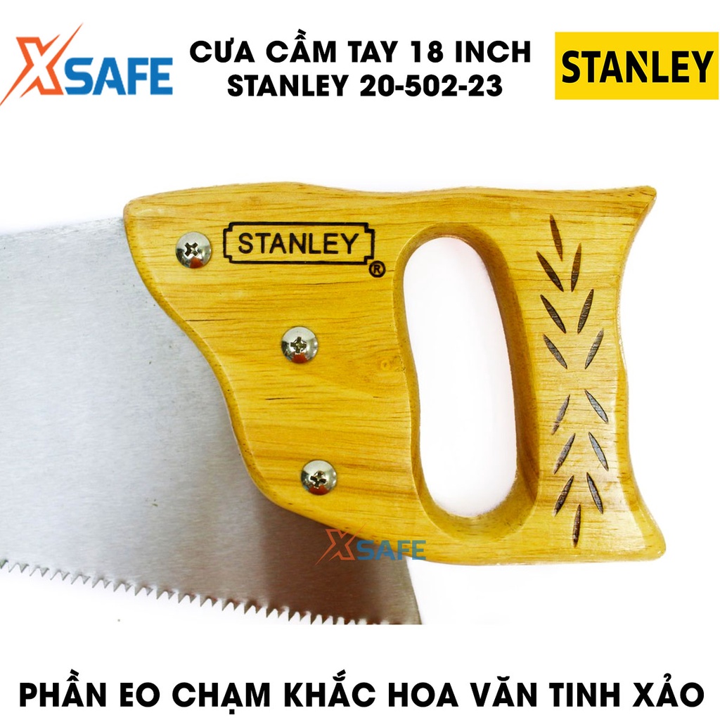 Cưa cầm tay STANLEY lưỡi cưa hợp kim thép Cưa tay Stanley tay cầm gỗ ma sát cao, răng cưa cao cấp