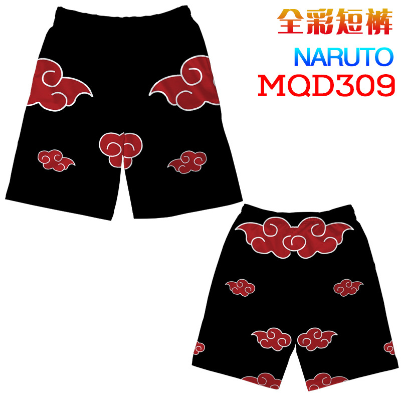 Quần Short In Họa Tiết Naruto Akatsuki 3d Thời Trang