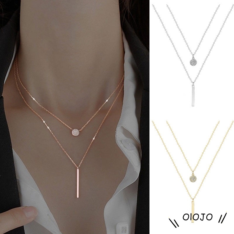 Vòng cổ Bạc 925 Mặt Tròn Thanh Lịch Cho Nữ