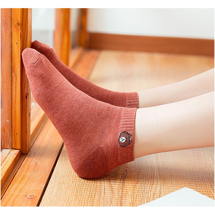 Tất nữ cổ ngắn cổ cao họa tiết dễ thương êm chân thấm hút mồ hôi tốt combo 10 đôi