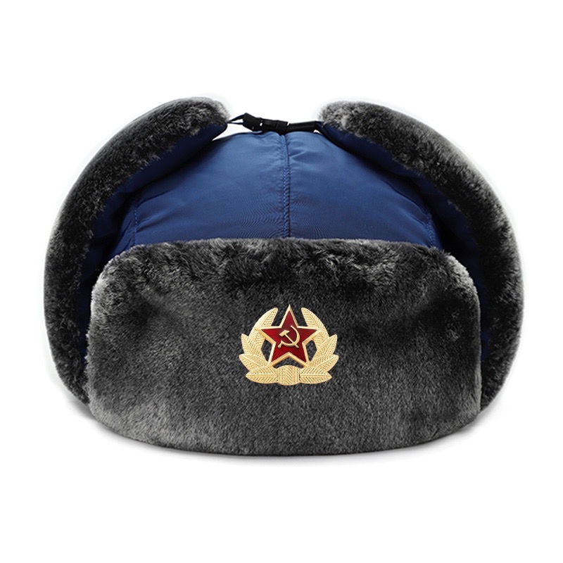 Soviet Mũ Giữ Ấm Bảo Vệ Tai Chống Gió Chống Thấm Nước Dành Cho Nam Và Nữ Khi Lái Xe Ngoài Trời